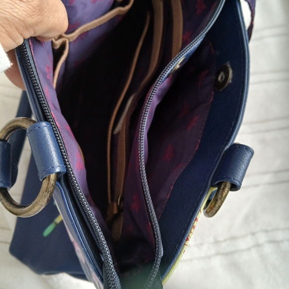 ANUSCHKA BOHEMIAN ARTSY BUTTERFLY SIGNATURE SHOULDER HANDBAG - Picture 10 of 17